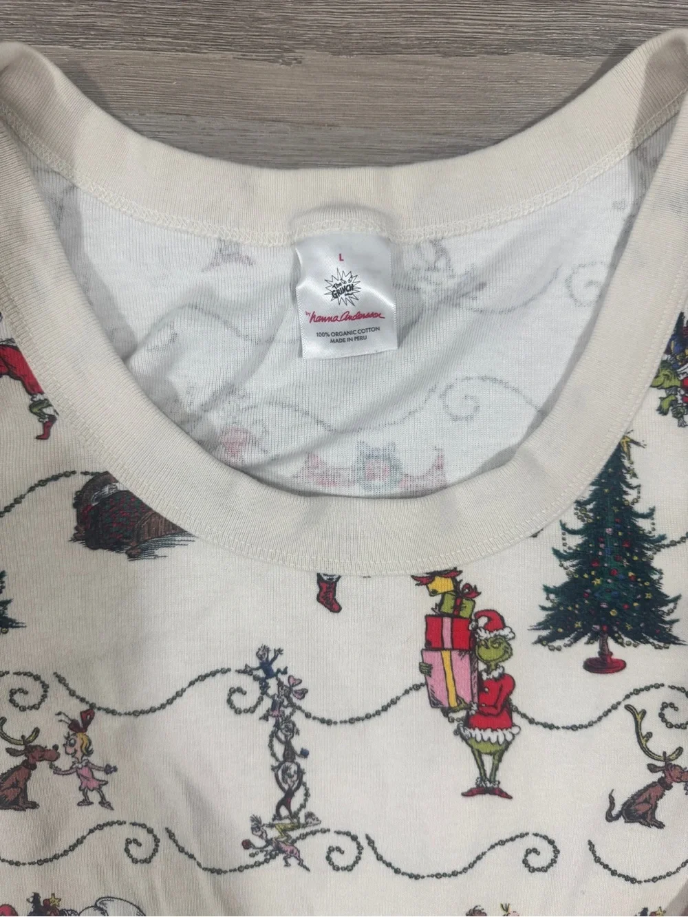 L Hanna Andersson Grinch Christmas Pajama Set Cozy Girl Holiday Lounge Set